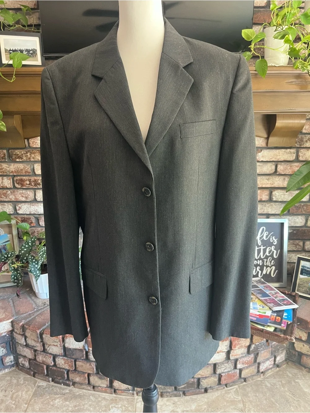 Classic Men’s Suit Blazer Jacket - Tailored Single-Breasted and Slacks